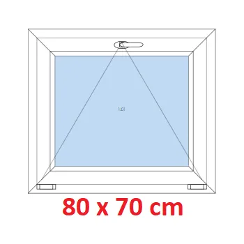 Okno Soft Plastové okno 80x70 cm, sklopné