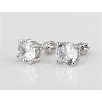 Náušnice Stříbrné naušnice pecičky se zirkonem STNAU1482F