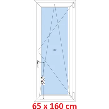 Okno Soft Plastové okno 65x160 cm, otevíravé a sklopné