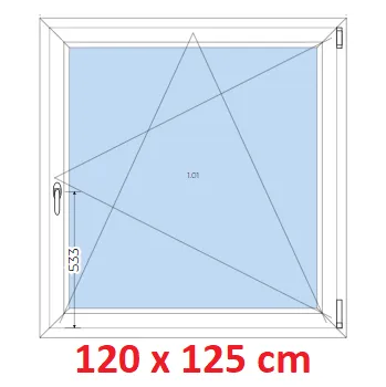 Okno Soft Plastové okno 120x125 cm, otevíravé a sklopné