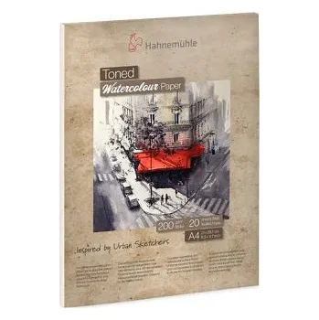 Blok Hnědý akvarelový blok HHM A4 200g (Hnědý akvarelový blok HHM A4 200g)