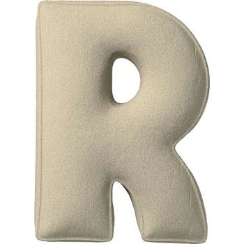 Polštář Yellow Tipi Béžový bouclé polštář písmeno R 40 cm