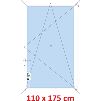 Okno Soft Plastové okno 110x175 cm, otevíravé a sklopné