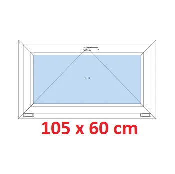 Okno Soft Plastové okno 105x60 cm, sklopné