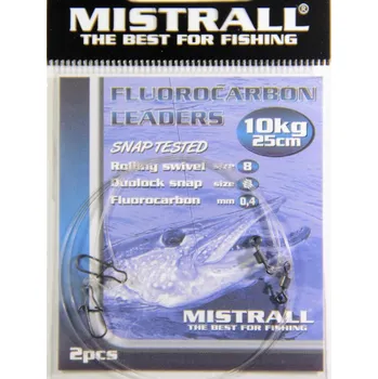 Mistrall Fluorocarbon leaders 25 cm 10 kg (2ks)