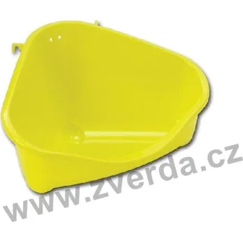 Toaleta pro hlodavce WC rohové Pets corner tray medium 35cm žlutá