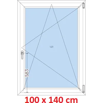 Okno Soft Plastové okno 100x140 cm, otevíravé a sklopné