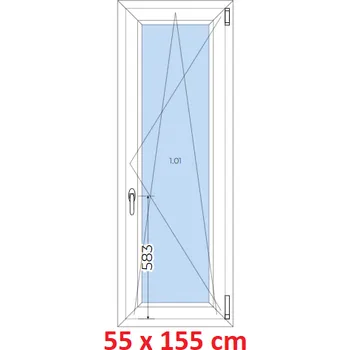 Okno Soft Plastové okno 55x155 cm, otevíravé a sklopné