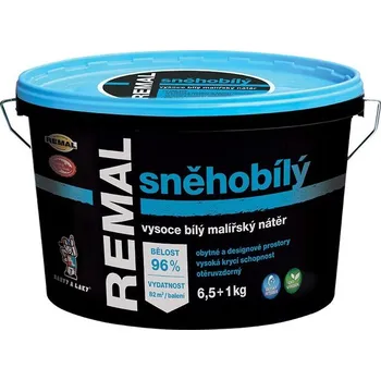 barva na zeď Malířský nátěr REMAL SNĚHOBÍLÝ - 4 kg - bílý