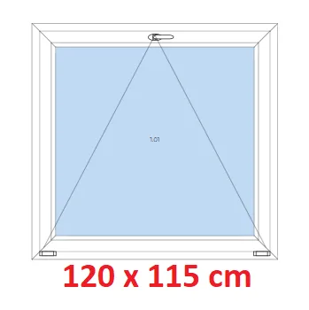 Okno Soft Plastové okno 120x115 cm, sklopné