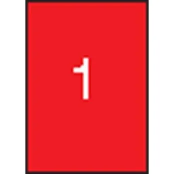 Samolepící etiketa Etiketa, 210 x 297mm, červená, 100ks/bal., APLI