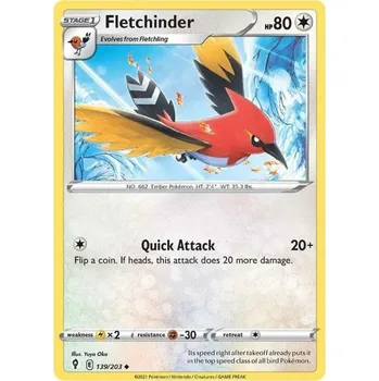 Sběratelská karetní hra Pokémon karta Fletchinder 139/203