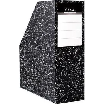 Archivační box Stojan na časopisy, mramorovaný, karton, 90 mm, VICTORIA