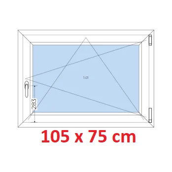 Okno Soft Plastové okno 105x75 cm, otevíravé a sklopné