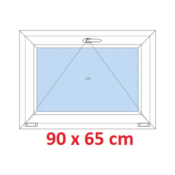 Okno Soft Plastové okno 90x65 cm, sklopné