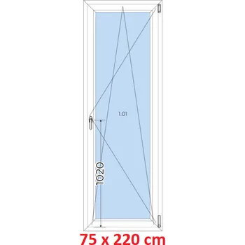Okno Soft Plastové okno 75x220 cm, otevíravé a sklopné