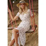 Značkové vzdušné šaty ze síťoviny s potiskem M795 - M Velikost: M, Barva (Varianta): Barevná