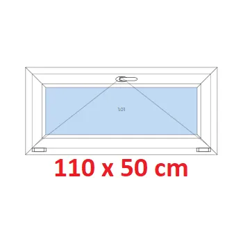 Okno Soft Plastové okno 110x50 cm, sklopné