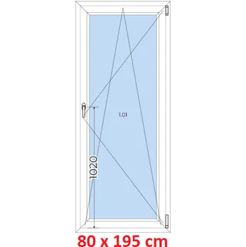Okno Soft Plastové okno 80x195 cm, otevíravé a sklopné