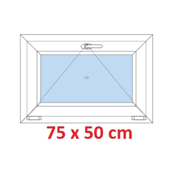 Okno Soft Plastové okno 75x50 cm, sklopné