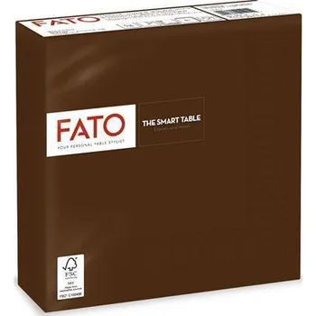 Papírový ubrousek Ubrousky "Smart Table", čokoládová, 1/4 skládání, 33x33 cm, FATO