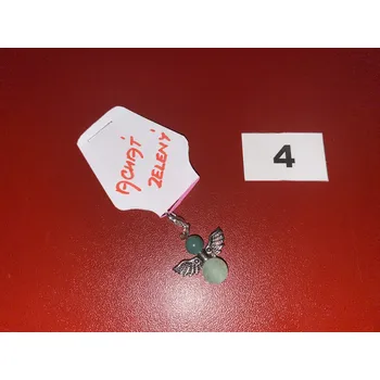 HandMade by VeJa Přívěšek ACHÁT ZELENÝ andílek pro štěstí/radost č.4