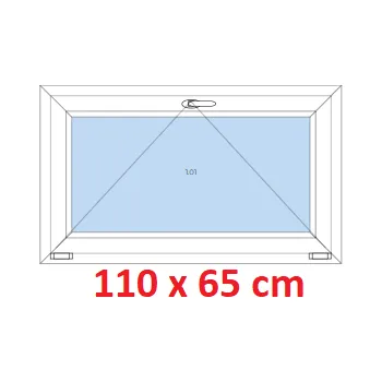Okno Soft Plastové okno 110x65 cm, sklopné