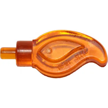 37775 Trans-Orange Wave Rounded (Candle Flame) (Průhledná oranžová vlna zaoblená (plamen svíčky))