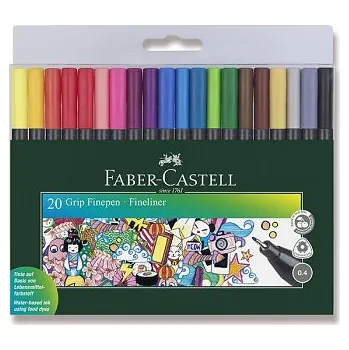 Barevné popisovače Faber-Castell Grip 20ks (Barevné popisovače Faber-Castell Grip 20ks)