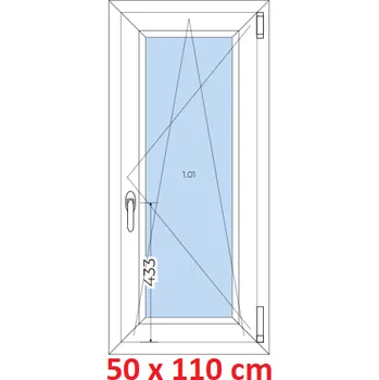 Okno Soft Plastové okno 50x110 cm, otevíravé a sklopné