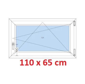 Okno Soft Plastové okno 110x65 cm, otevíravé a sklopné