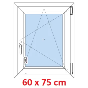 Okno Soft Plastové okno 60x75 cm, otevíravé a sklopné