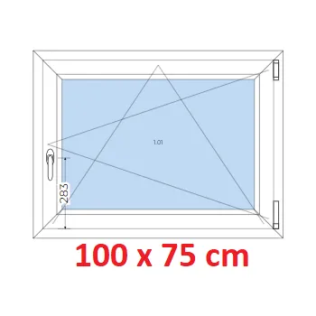 Okno Soft Plastové okno 100x75 cm, otevíravé a sklopné