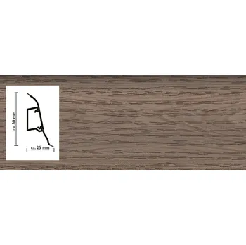 soklová lišta 2161 lišta Döllken SLK50 s pružnými chlopněmi vedení kabelů