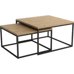 Set konferenčních stolků Gino 3 - dub artisan