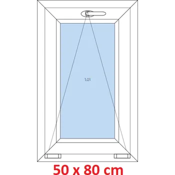 Okno Soft Plastové okno 50x80 cm, sklopné