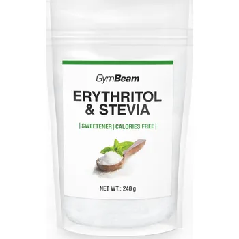 Sladidlo GymBeam Erythritol a Stevia sladidlo 240 g