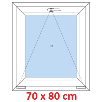Okno Soft Plastové okno 70x80 cm, sklopné