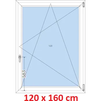 Okno Soft Plastové okno 120x160 cm, otevíravé a sklopné