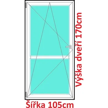 Okno Soft Balkonové dveře s příčkou 105x170 cm, otevíravé a sklopné