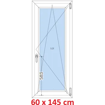 Okno Soft Plastové okno 60x145 cm, otevíravé a sklopné
