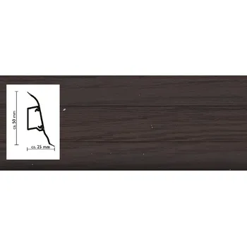 soklová lišta 2149 lišta soklová Wenge Döllken SLK50 s pružnými chlopněmi vedení kabelů