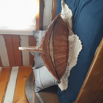 Koš ke krbu s bílým pruhem a jutou (Koš na dříví s jutou)