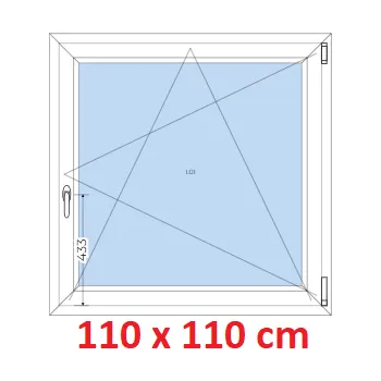 Okno Soft Plastové okno 110x110 cm, otevíravé a sklopné