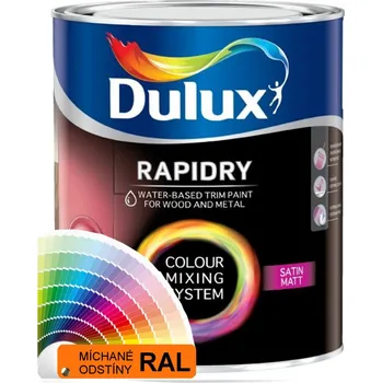barva na zeď Univerzální barva DULUX RAPIDRY SATIN MATT - 2,5 L - RAL 9005 černá