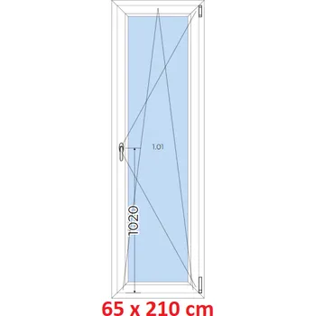 Okno Soft Plastové okno 65x210 cm, otevíravé a sklopné