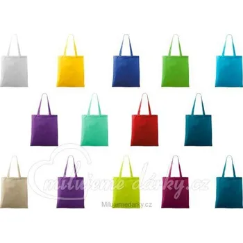 Nákupní taška bavlněná se dvěma popruhy, bez potisku, bílá