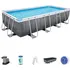 Bazén Bestway 56998 Power Steel Rattan 5,49 x 2,74 x 1,22 m + kartušová filtrace, schůdky, krycí plachta
