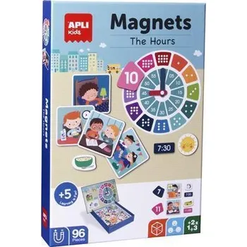 Desková hra Magnetická hra "Kids", 96 ks, hodiny, APLI 18573