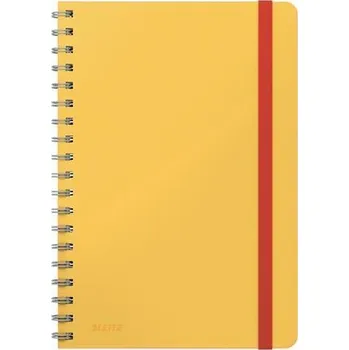 Spirálový sešit "Cosy Soft Touch", matně žlutá, čtverečkovaný, B5, 80 listů, LEITZ